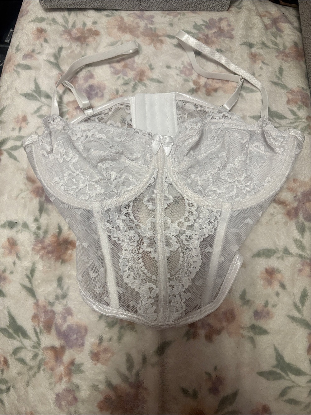 White Lace Corset Bustier Top - Women Intimates & Sleepwear
